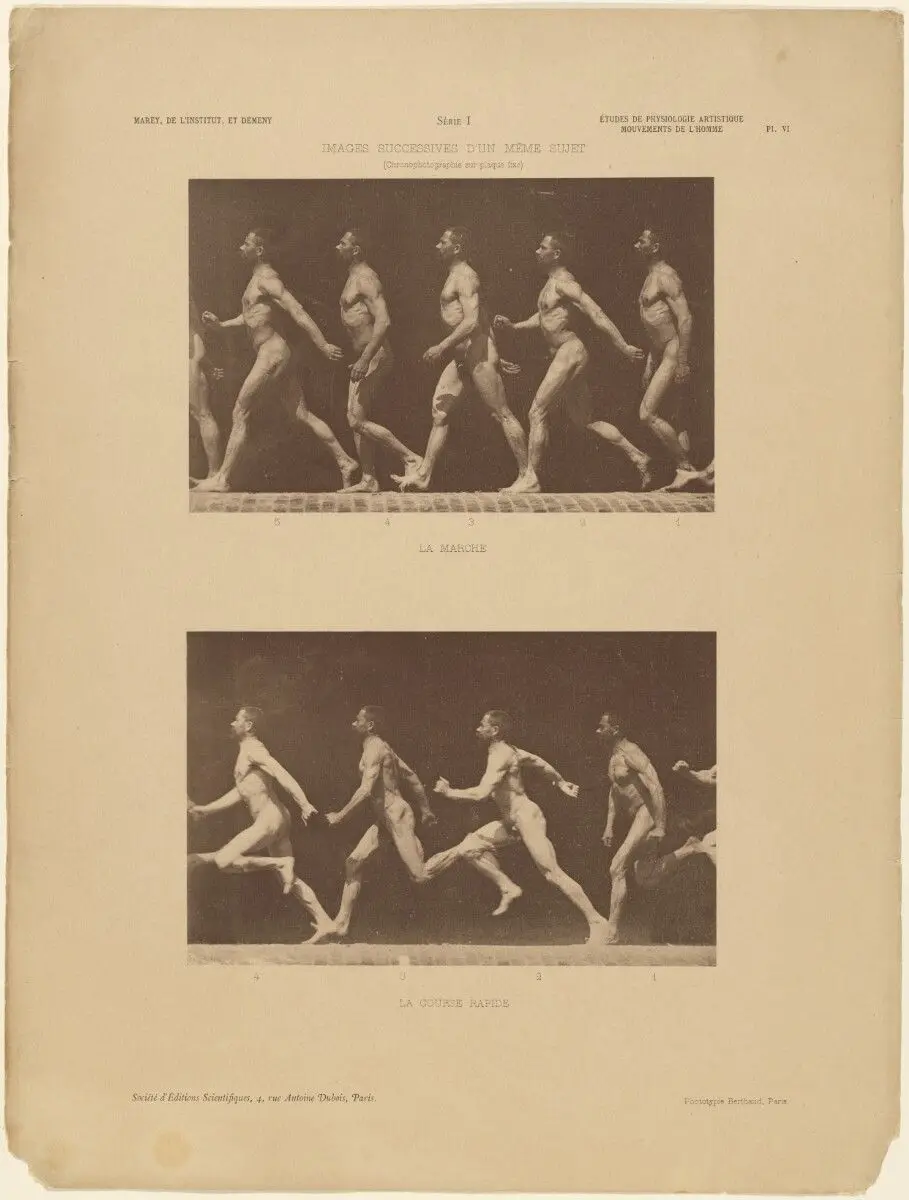 La Marche / La Course Rapide by Étienne Jules Marey