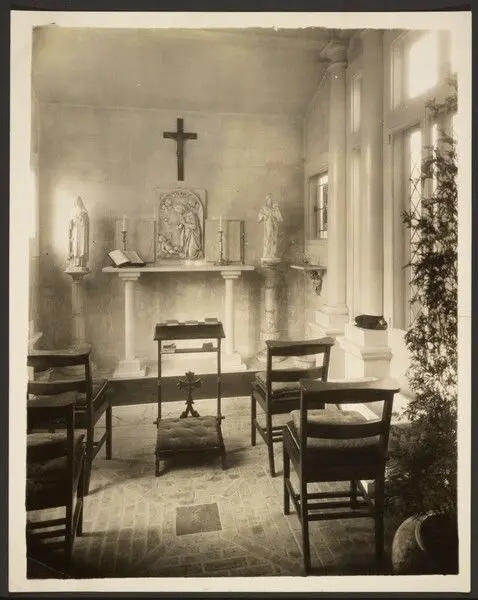 Private Chapel in Fiske Mansion by Brown Brothers