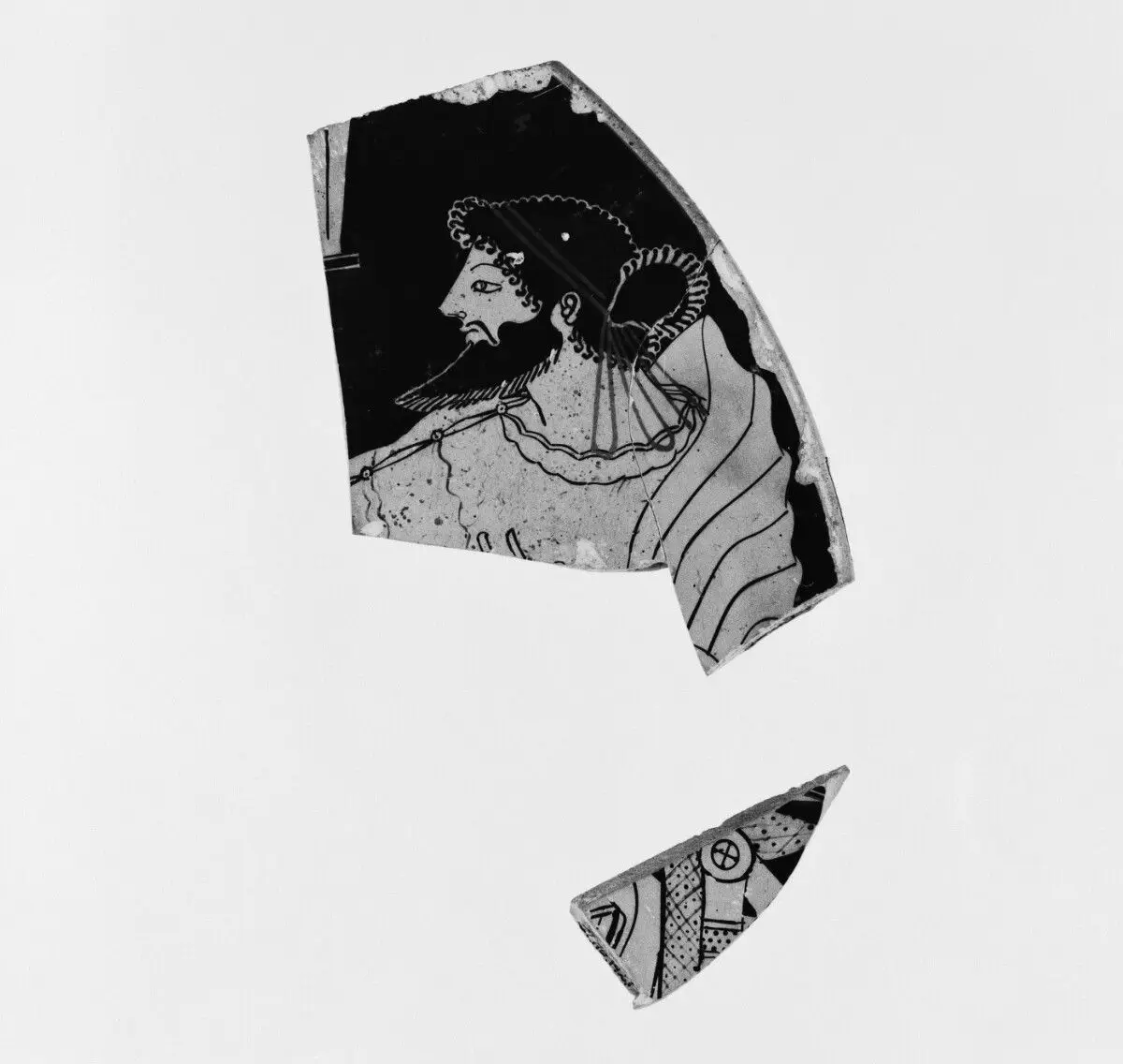 Four Fragments from Three Attic Red-Figure Cups by Douris; Makron