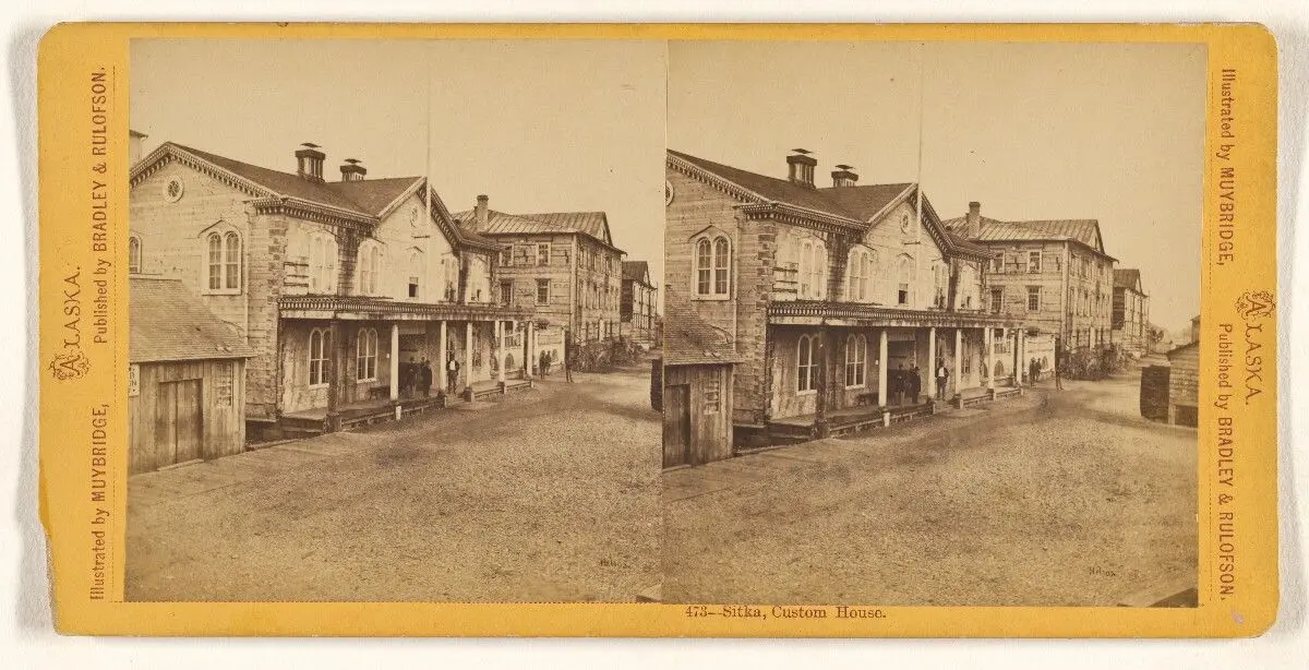 Sitka, Custom House. by Eadweard J. Muybridge
