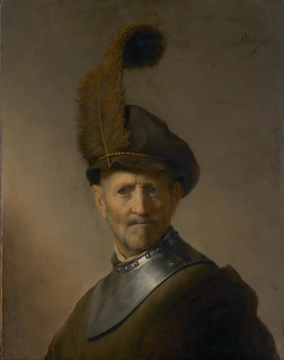 An Old Man in Military Costume by Rembrandt Harmensz. van Rijn