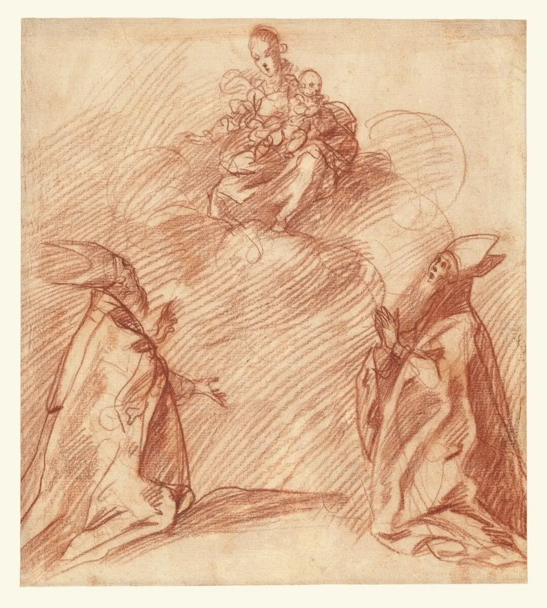 The Virgin and Child Appearing to Two Bishops by Unknown
