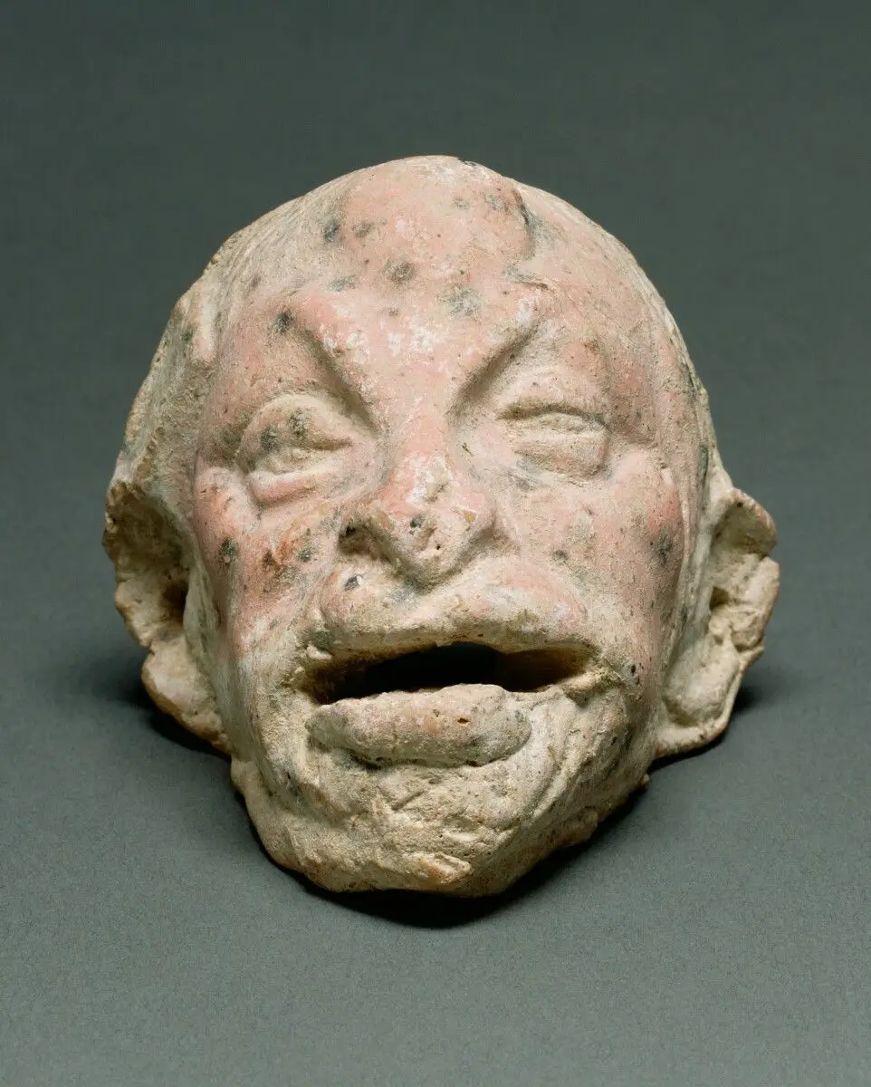 Two Miniature Theatrical Masks by Unknown