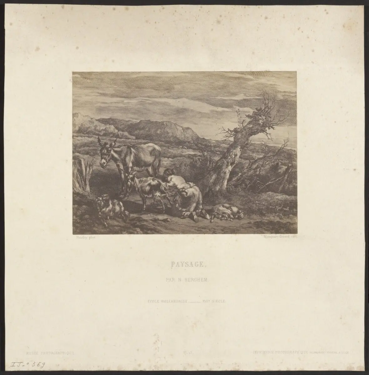 Paysage par N. Berchem by J. Houdoit