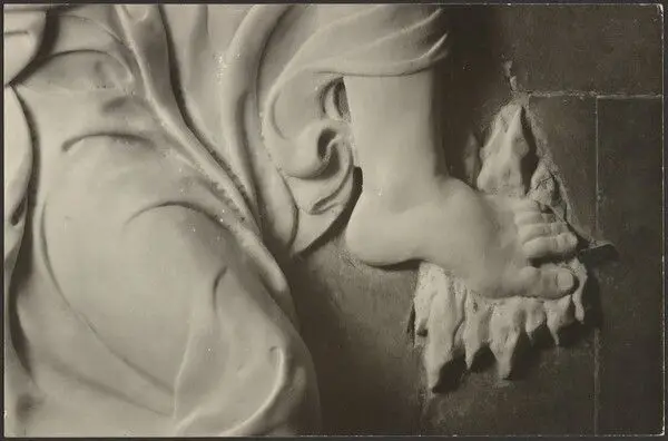 [Sculptural detail: foot] by Clarence Kennedy