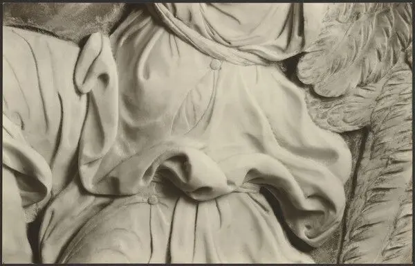 [Sculptural detail: robes] by Clarence Kennedy