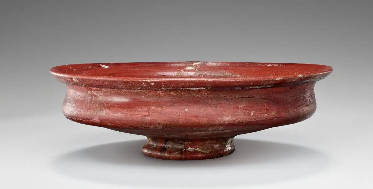 Opaque red bowl by Unknown