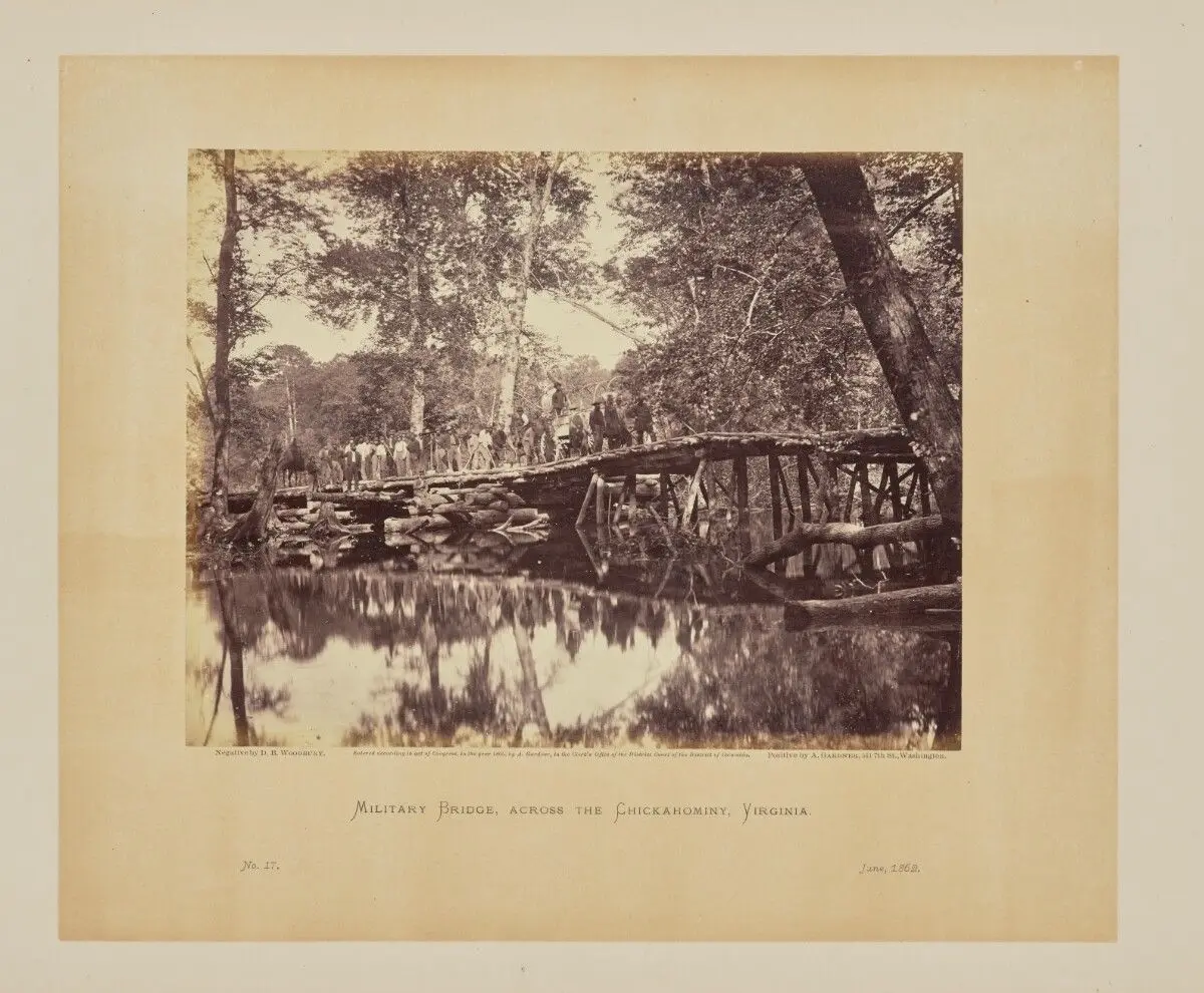 Military Bridge, across the Chickahominy, Virginia by David B. Woodbury