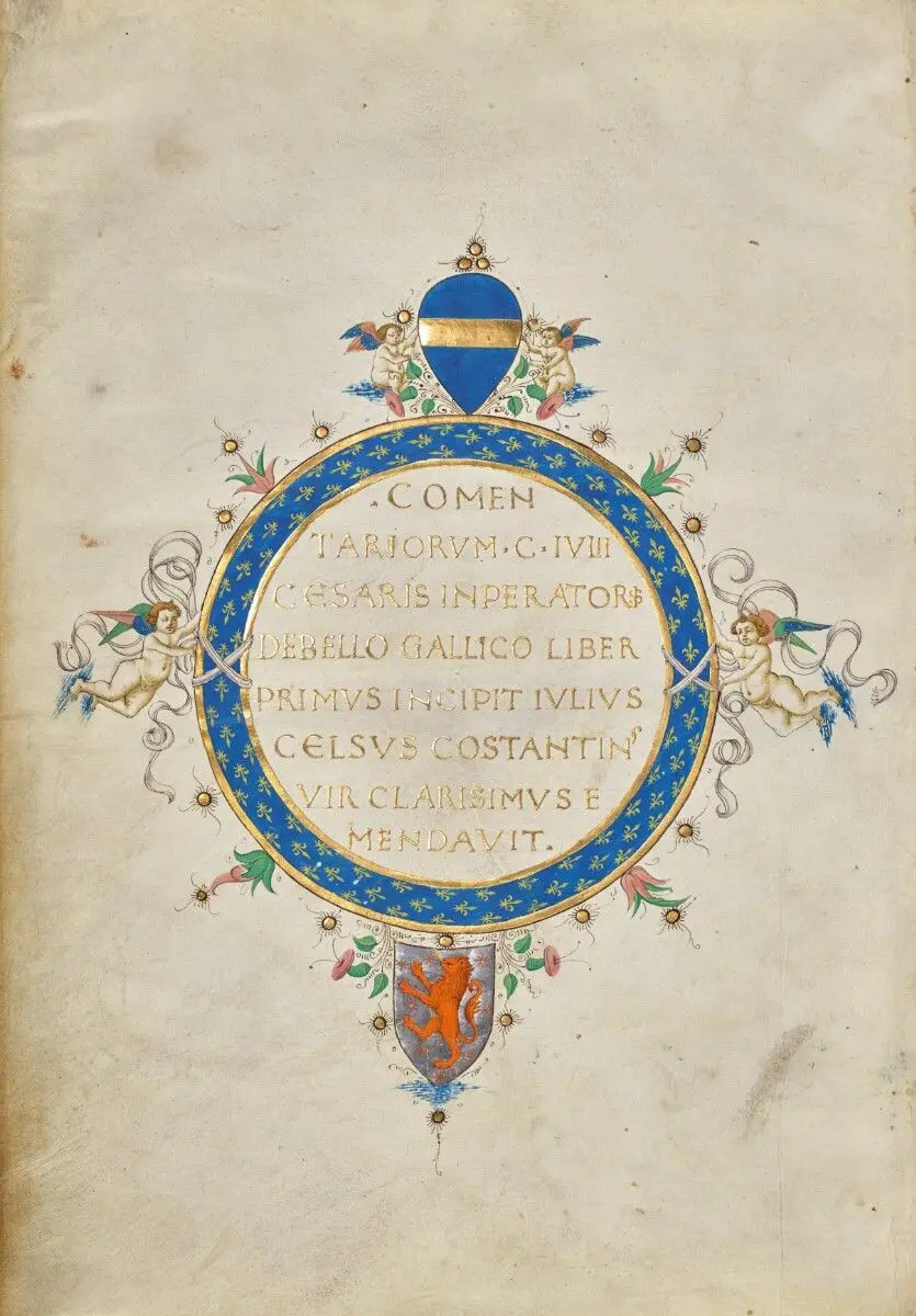 Bellum Gallicum; Bellum Civile; Bellum Alexandrinum; Bellum Africanum; Bellum Hispaniense by Francesco di Antonio del Chierico; Gaius Julius Caesar