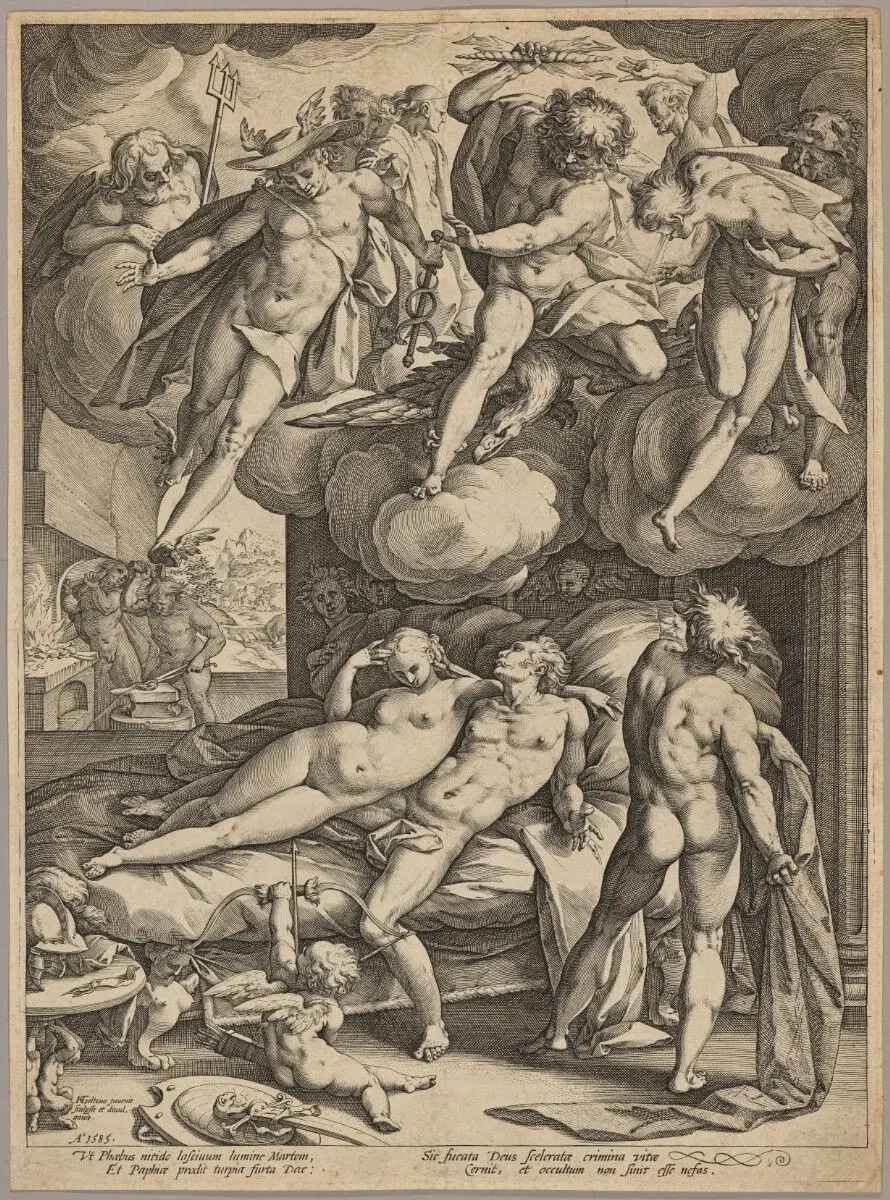 Mars and Venus Surprised by Vulcan by Hendrick Goltzius