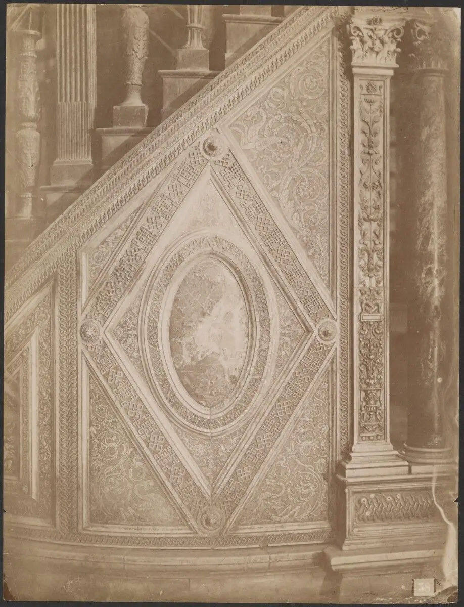 [Detail of Renaissance stair, pulpet, Siena] by Paolo Lombardi