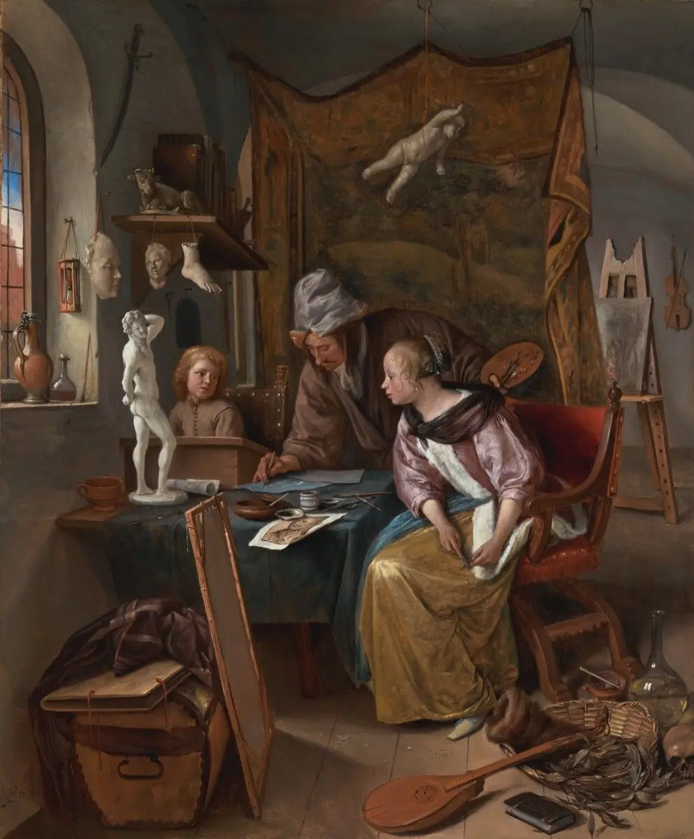 The Drawing Lesson by Jan Steen