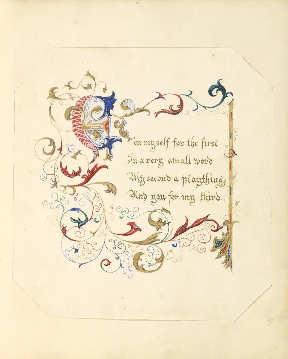 [Illuminated Manuscript Poem] by Unknown