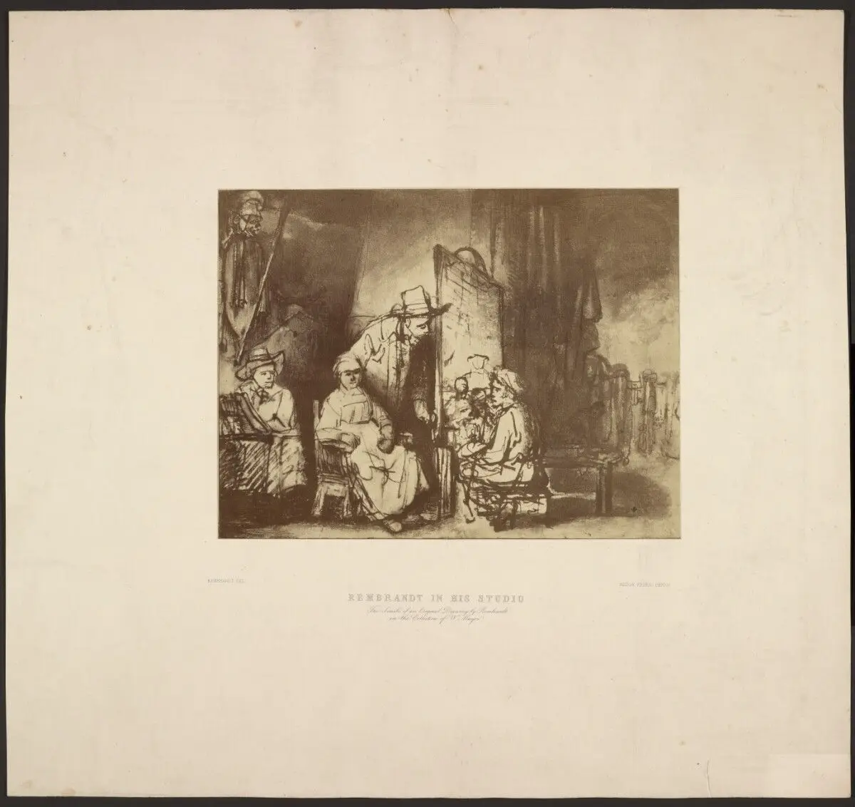 Rembrandt in his Studio by Bisson Frères