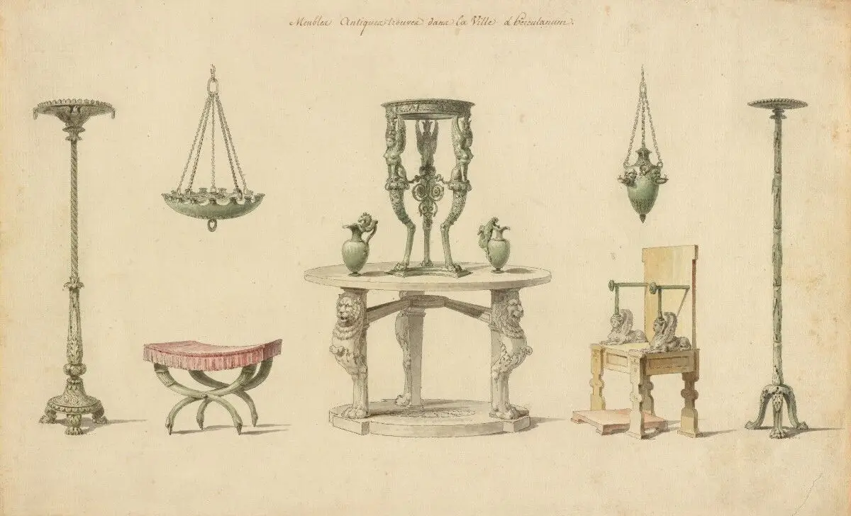 Vases, Furniture and Objects Discovered at Herculaneum by Pierre-Adrien Pâris