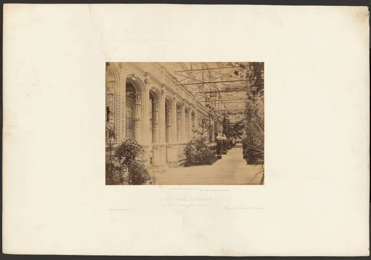 Crystal Palace, Facade of Renaissance Court by Philip H. Delamotte