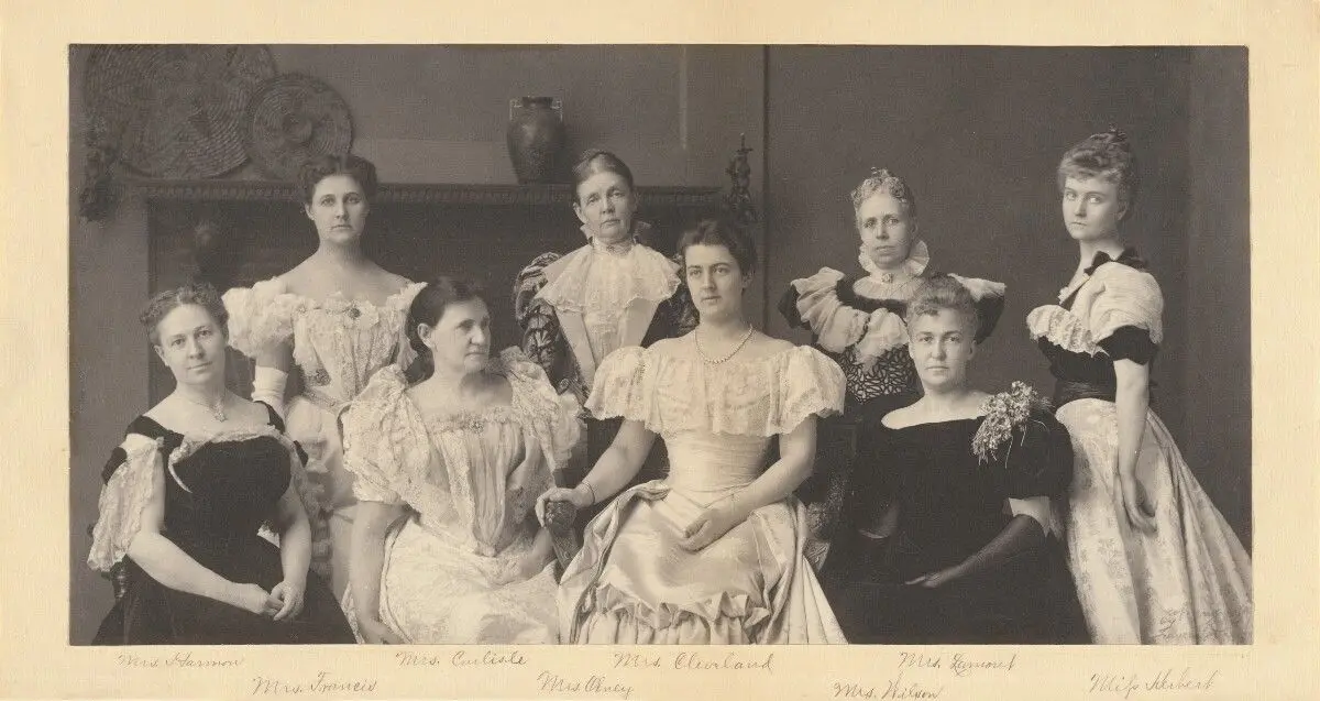 [Mrs. Grover Cleveland and the Wives of Members of President Grover Cleveland's Cabinet] by Frances Benjamin Johnston
