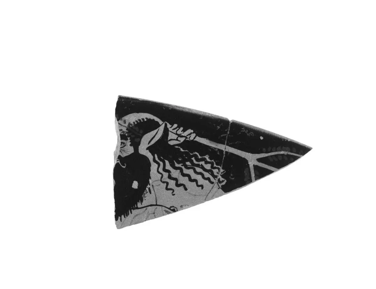 Attic Red-Figure Kylix Fragment by Epiktetos