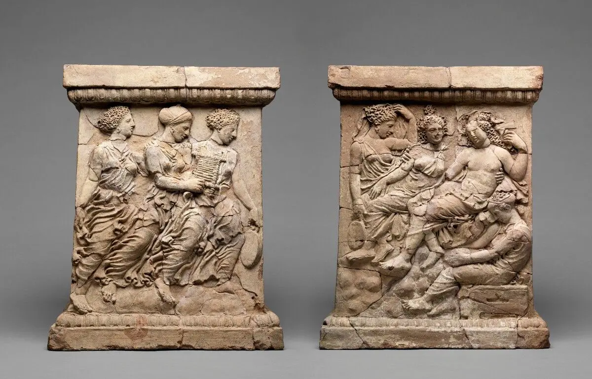 Pair of Altars with Relief Decoration by Unknown