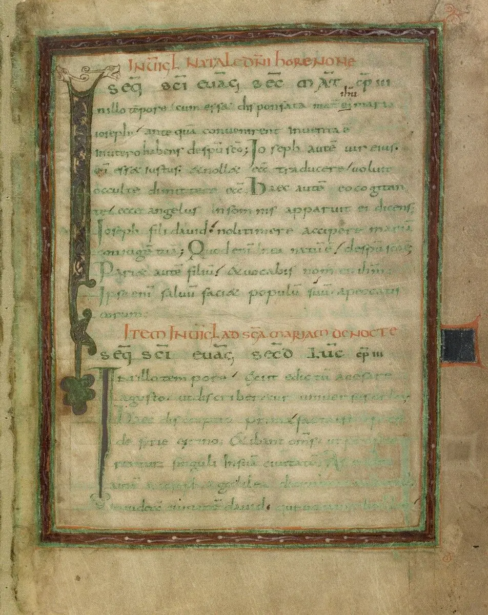 Bifolium from a Gospel Lectionary (fols. 5 and 12) by Unknown