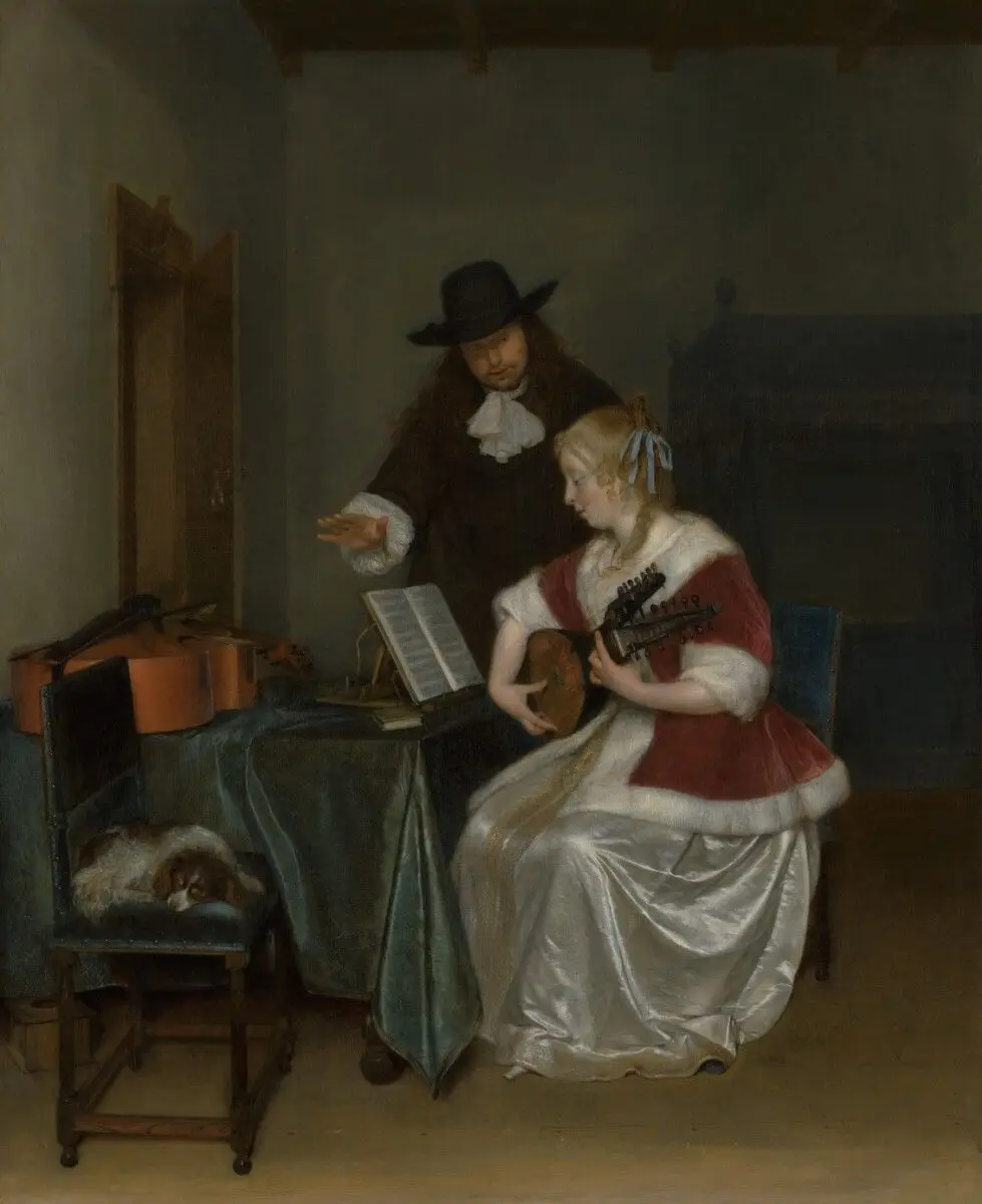 The Music Lesson by Gerard ter Borch