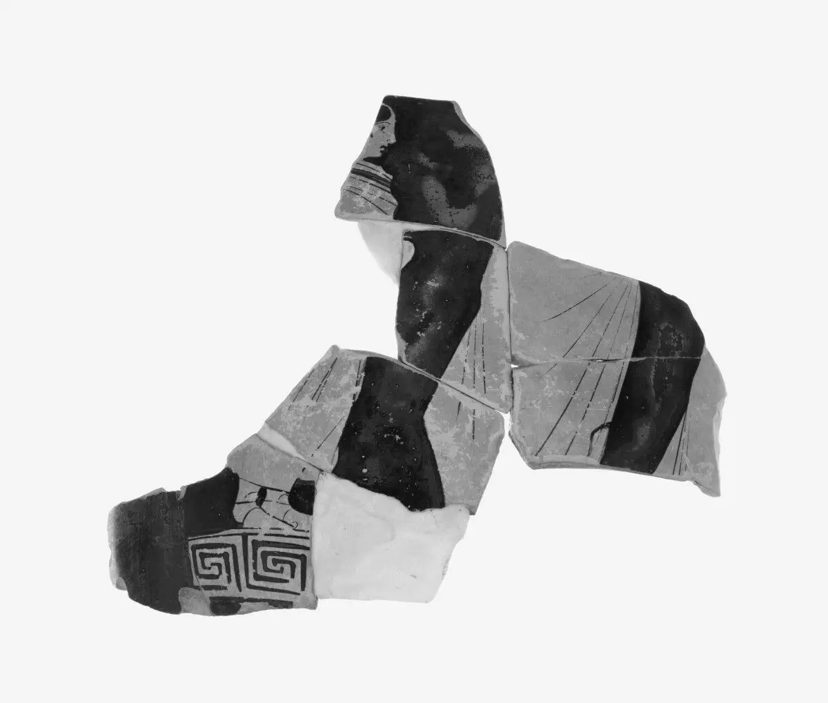 Lucanian Red-Figure Vase Fragments (2) by Creusa Painter