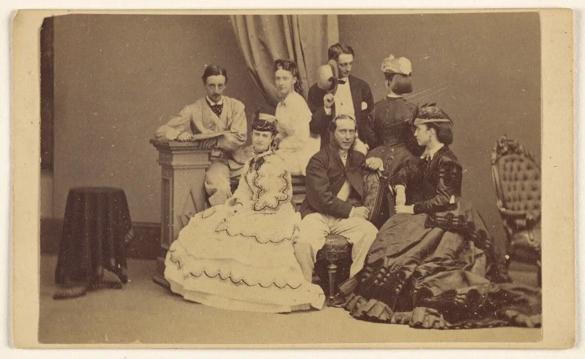 [Portrait of an unidentified group: four women and three men] by George P. Critcherson