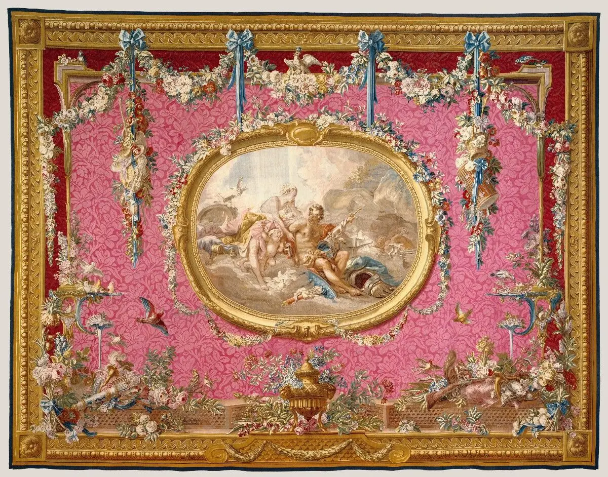 Tapestry: Vénus aux forges de Vulcain, from Les Tentures de François Boucher Series by François Boucher; Maurice Jacques
