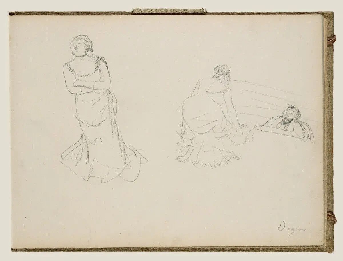Two Sketches by Edgar Degas