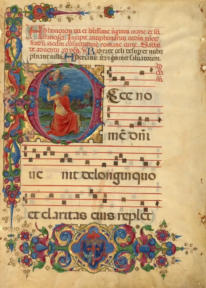 Leaf from the Antiphonal of Cardinal Bessarion by Franco dei Russi