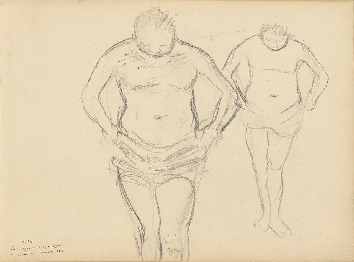 Copies of Cézanne's Bathers by Edgar Degas