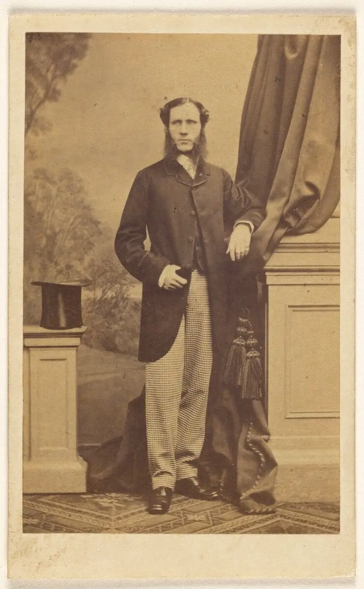 [Unidentified man with long muttonchops, standing] by Antoine Claudet