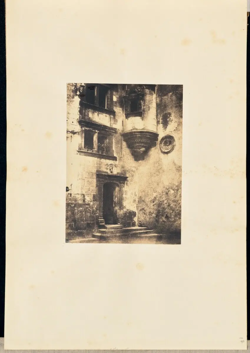 [Stairs and entrance of a Renaissance building] by Louis-Alphonse Davanne