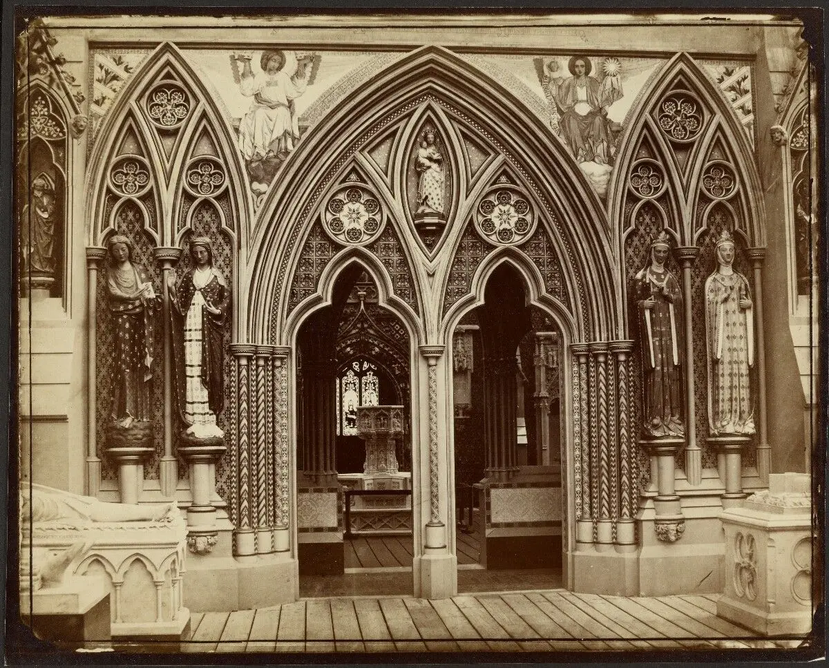 Crystal Palace, Entrance to Medieval Court by Philip H. Delamotte