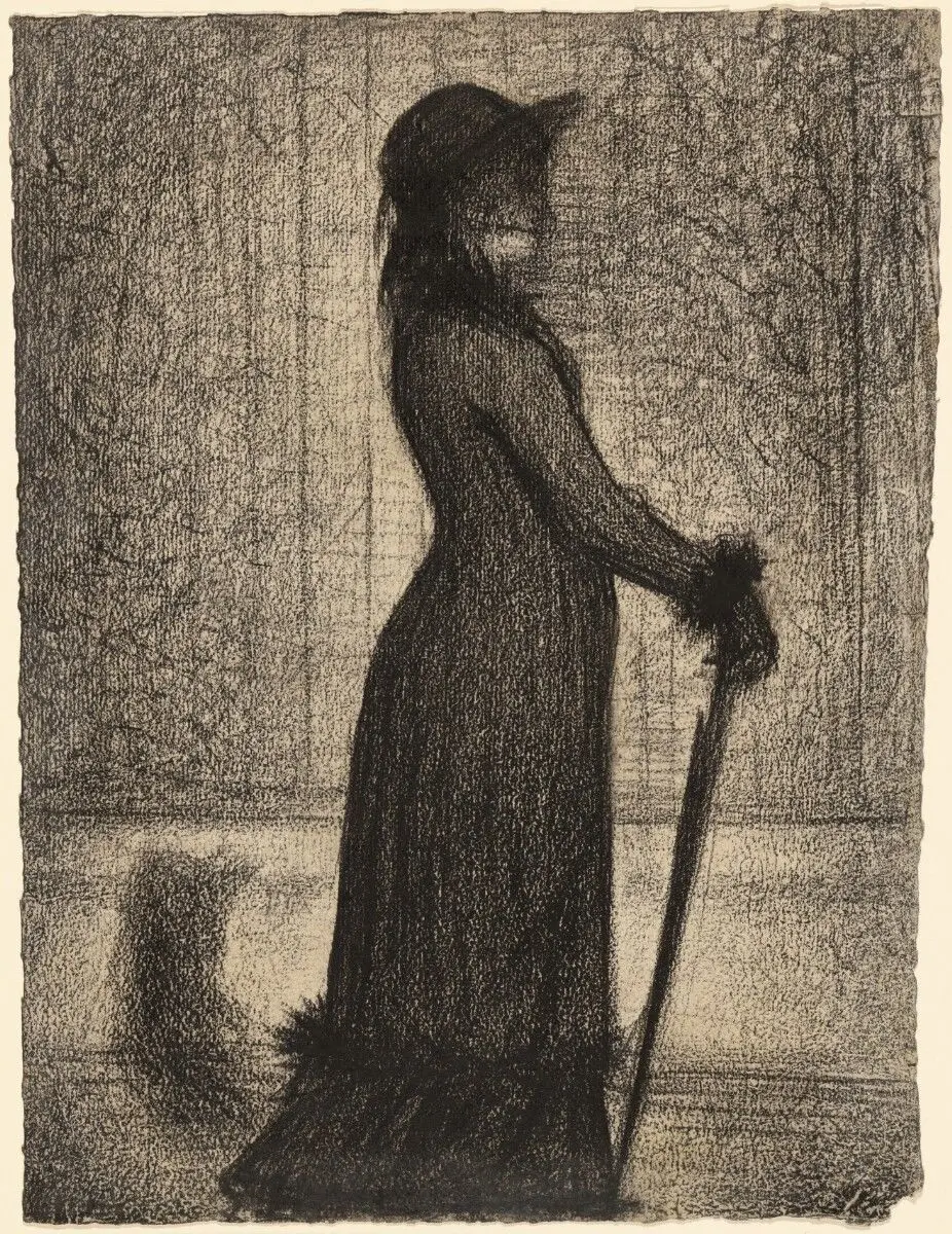 Woman Strolling (Une élégante) by Georges Seurat