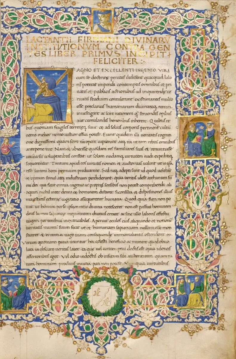 Divinae Institutiones; De Ira Dei; De Opificio; De Ave Phoenice by Ser Ricciardo di Nanni; Lucius Caecilius Firmianus Lactantius