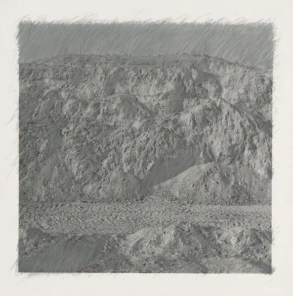 Untitled (Eroded Wall and Tracks) by Rick Dingus