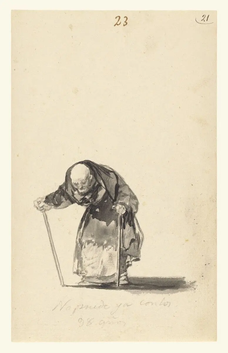He Can No Longer at the Age of Ninety-Eight by Francisco José de Goya y Lucientes (Francisco de Goya)
