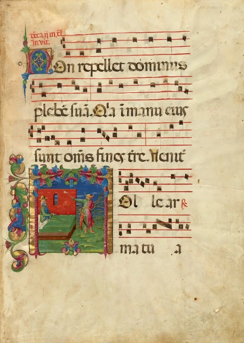 Leaf from an antiphonal by Franco dei Russi