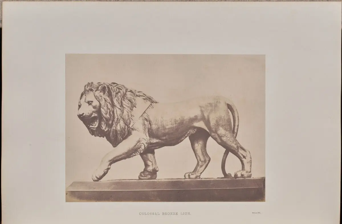 Colossal Bronze Lion by Claude-Marie Ferrier; Hugh Owen
