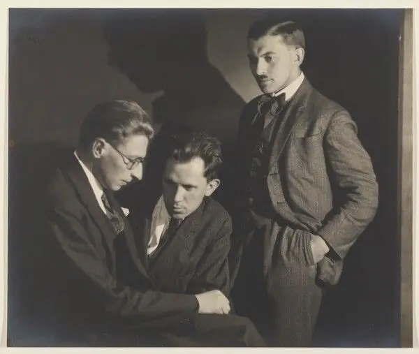 Triple Portrait [Jaromir Funke, Josef Sudek, Adolf Schneeberger] by Josef Sudek