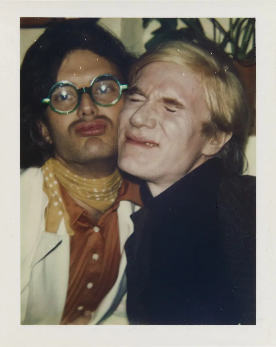 Andy Warhol and Unidentified Man (Polka-Dot Ascot) by Andy Warhol