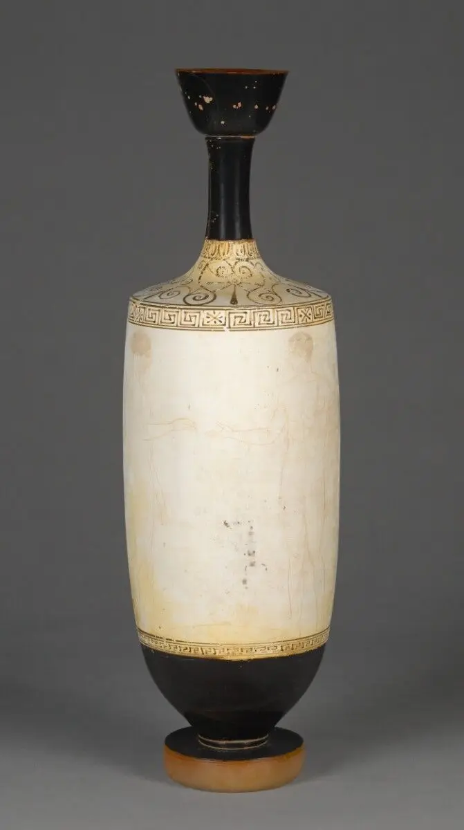 Attic White-Ground Lekythos by Achilles Painter