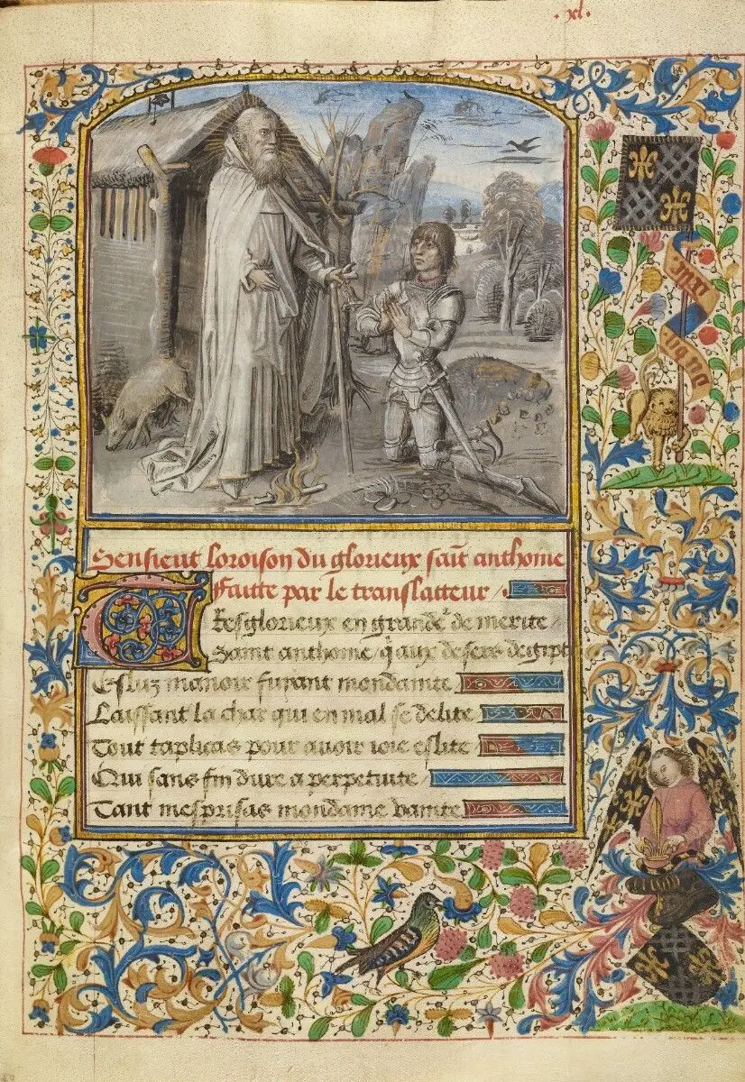 Invention et translation du corps de Saint Antoine by Dreux Jean; Master of the Brussels Romuléon