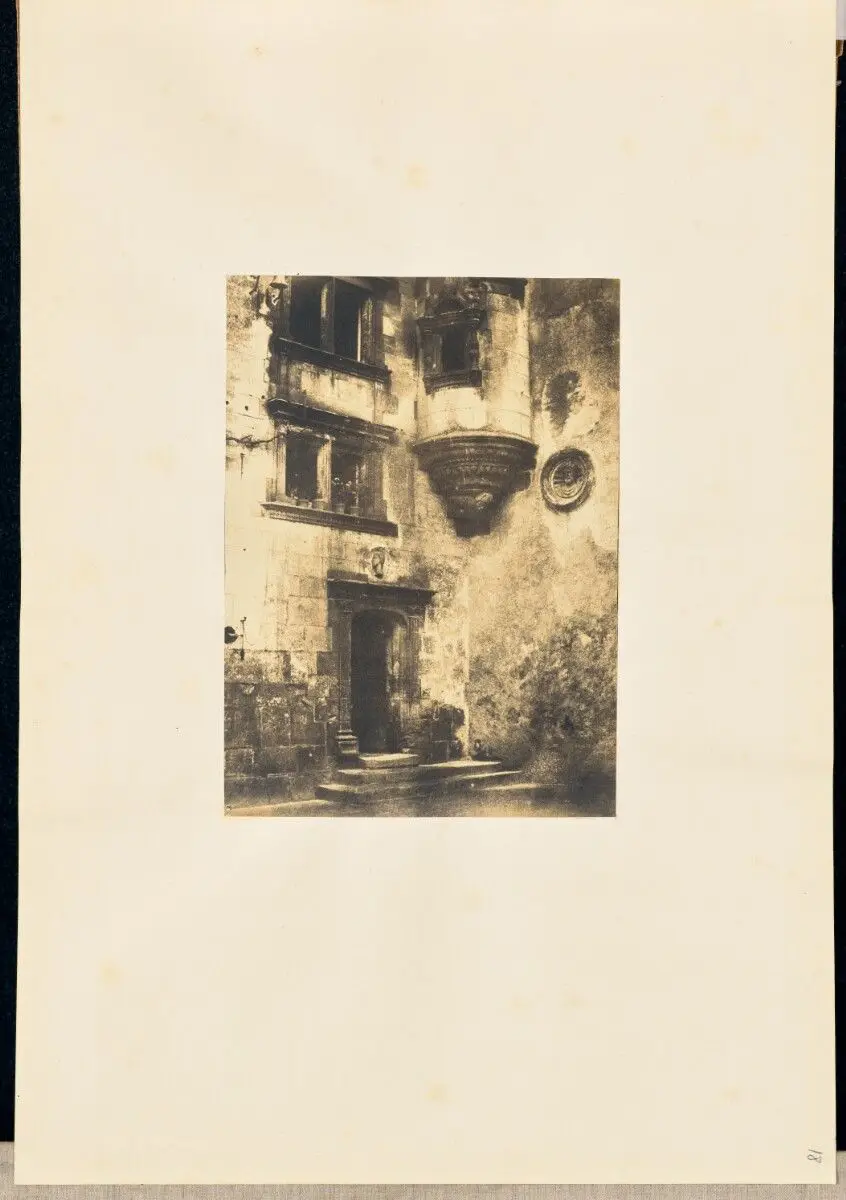 [Stairs and entrance of a Renaissance building] by Louis-Alphonse Davanne