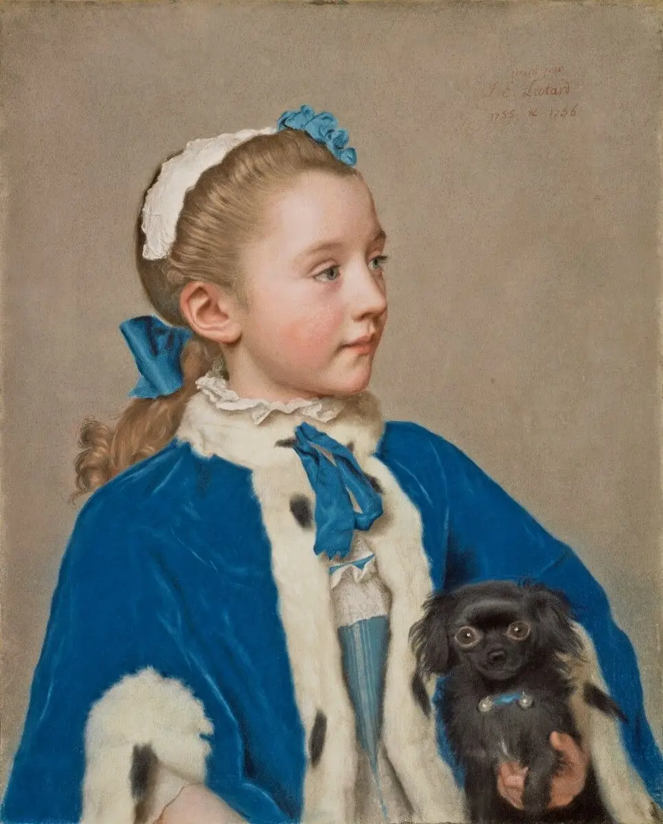 Portrait of Maria Frederike van Reede-Athlone at Seven Years of Age by Jean-Étienne Liotard