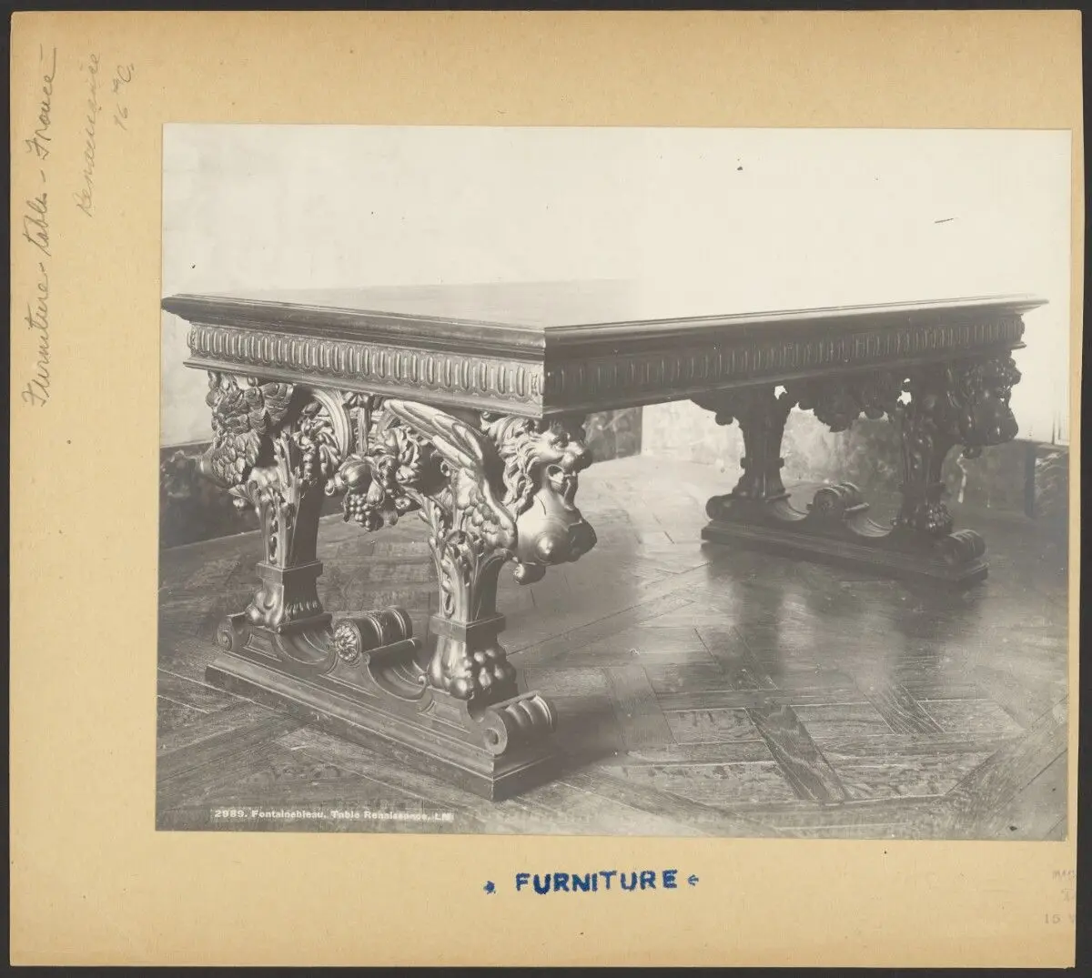 Fontainebleau. Table Renaissance by Léon Ménard