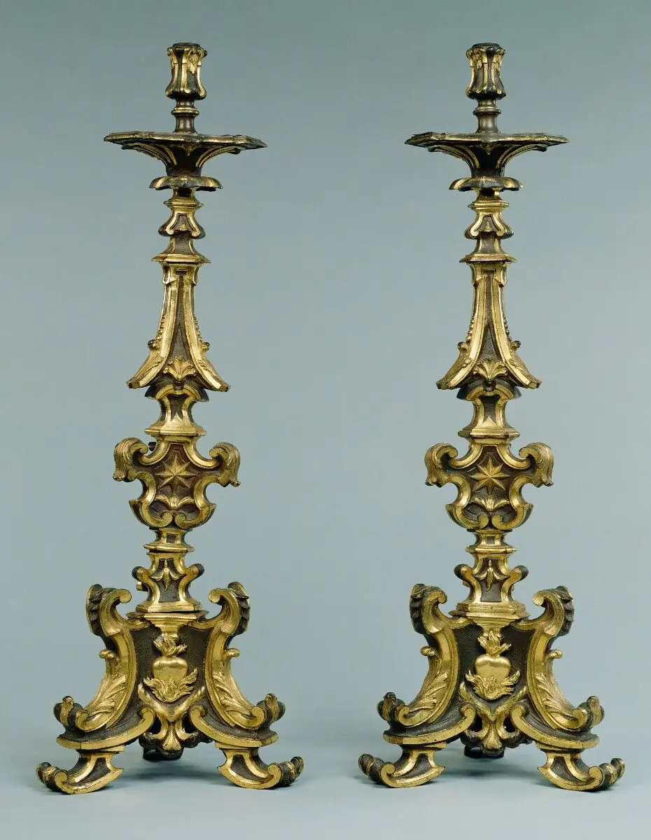 Pair of Altar Candlesticks by Unknown