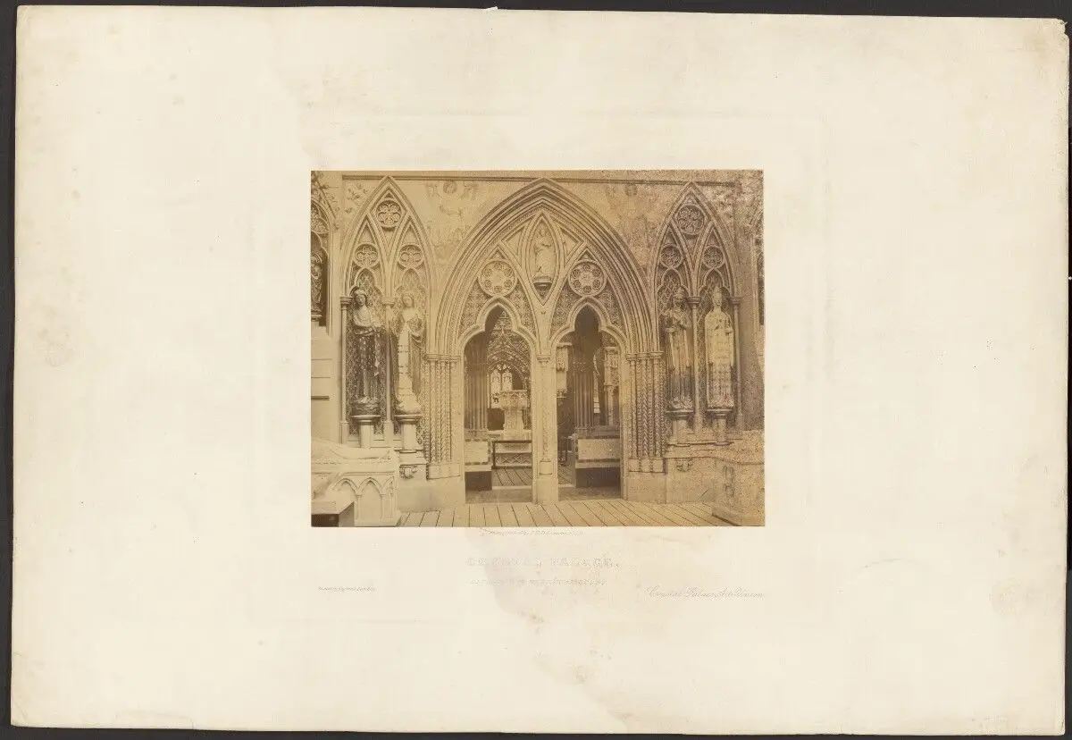 Crystal Palace, Entrance to Medieval Court by Philip H. Delamotte