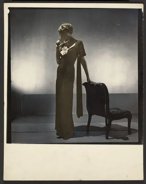 [Liz Gibbons in Evening Dress] by Louise Dahl-Wolfe
